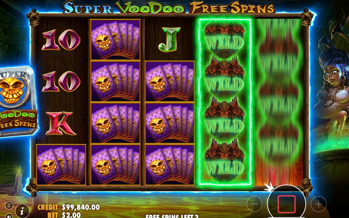 Free Spins-rundan, där spelet visar hur många spins som återstår